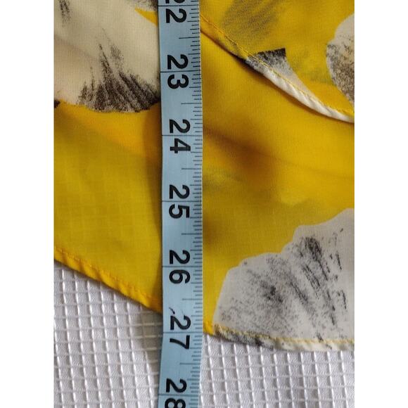 BCX Women's Size Medium Sleeveless Blouse Multilayered Chiffon Gold Hardware - Picture 7 of 8